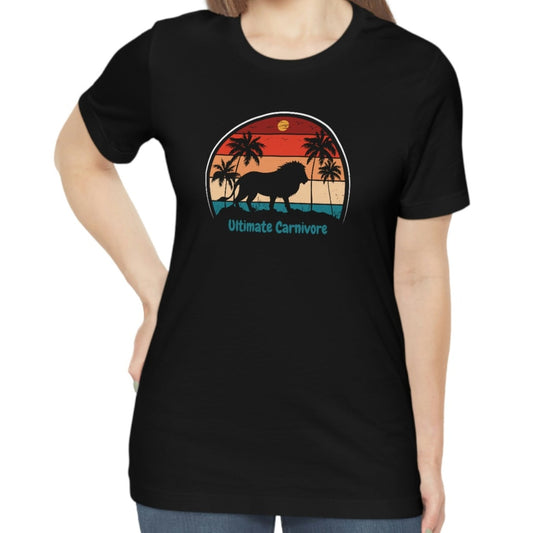 Ultimate Carnivore - Lion Retro Vibe - Dark T - on front