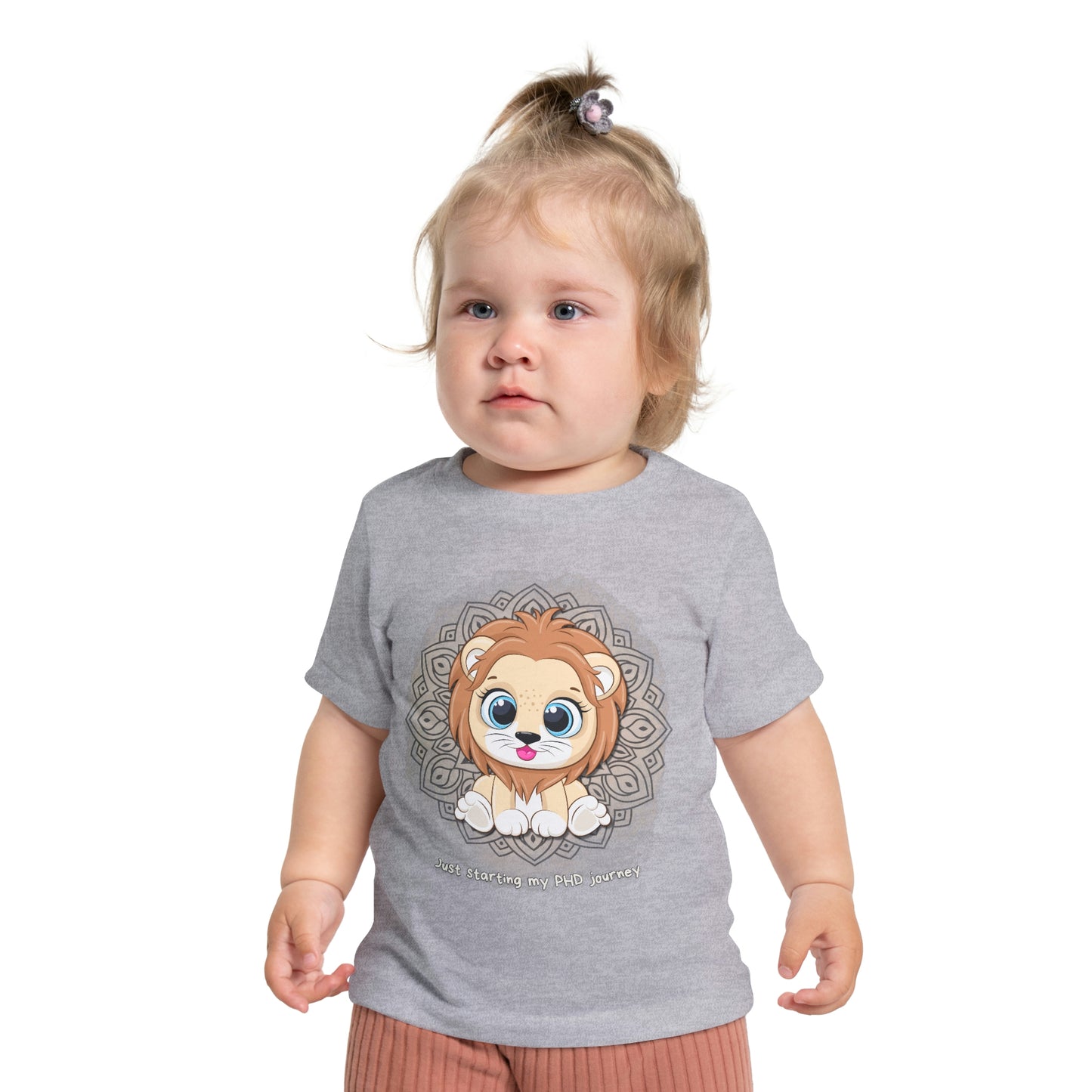 Baby T - Just starting my PHD journey - Colored T - on front