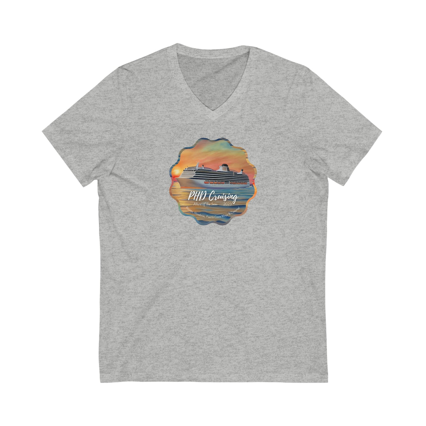 PHD Cruising - Unisex V Neck - on front