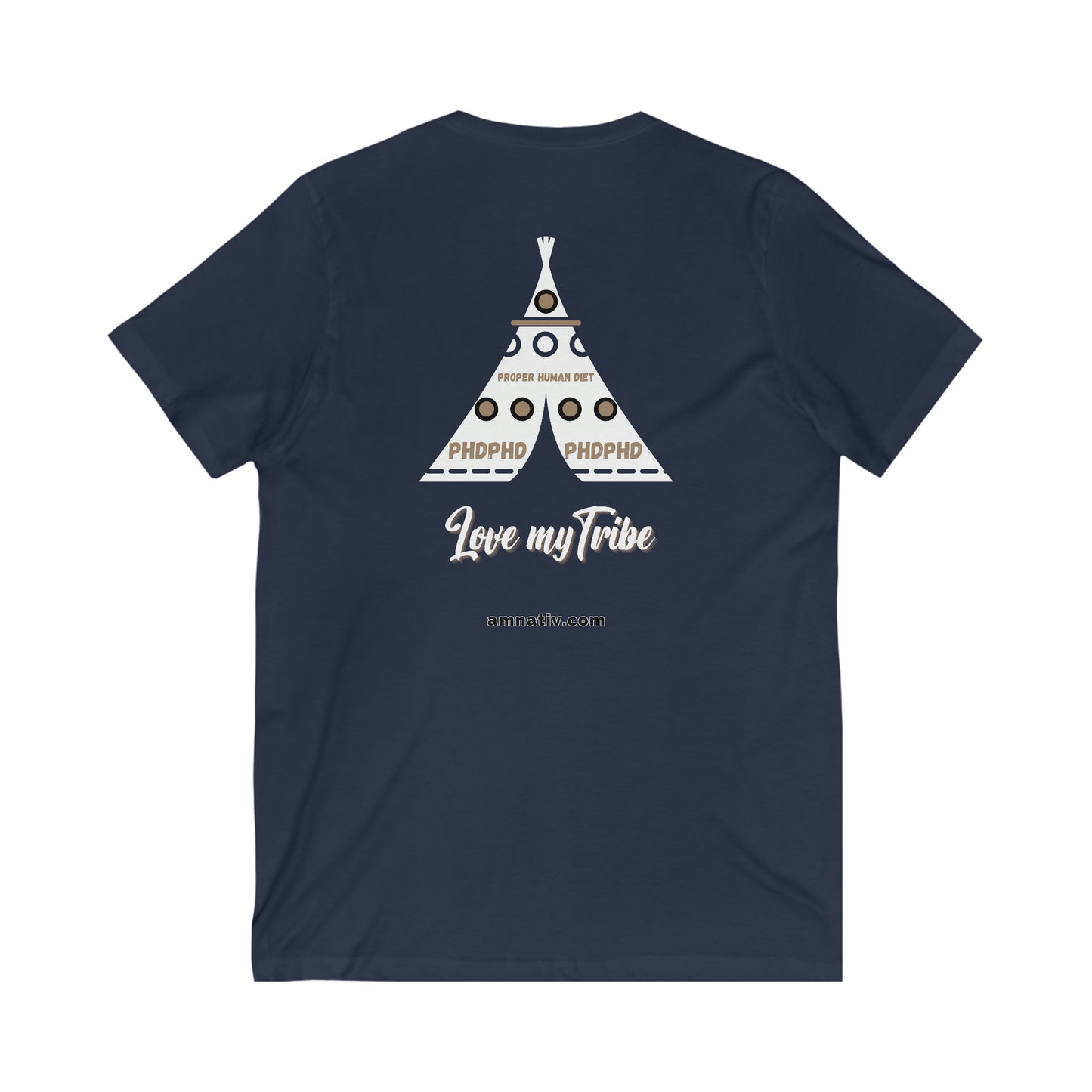 It's a tribe - Love my Tribe - V Neck - Dark T - on front and back