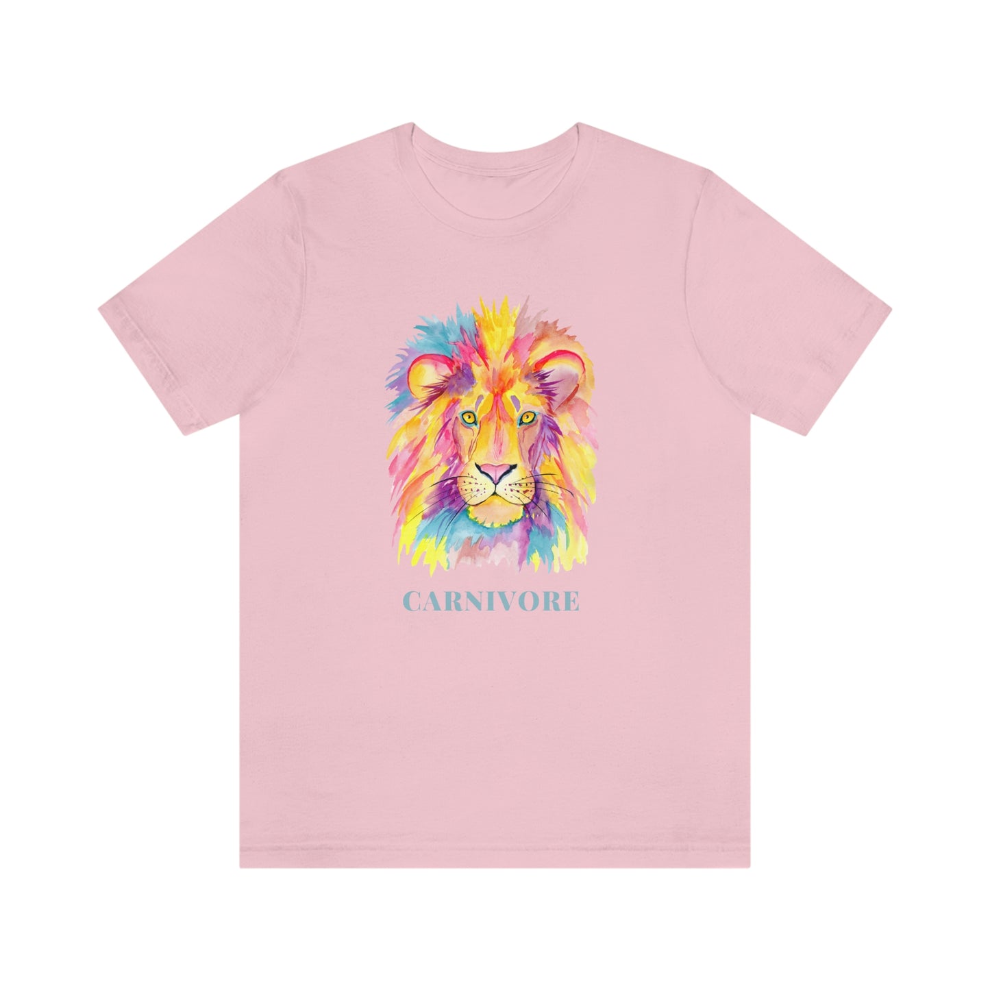 CARNIVORE - Colorful Lion - Colored T - on front and back
