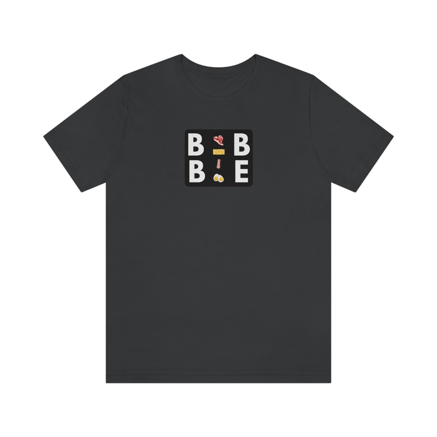 BBBE - with Icons - Colored T - in a black square - on front
