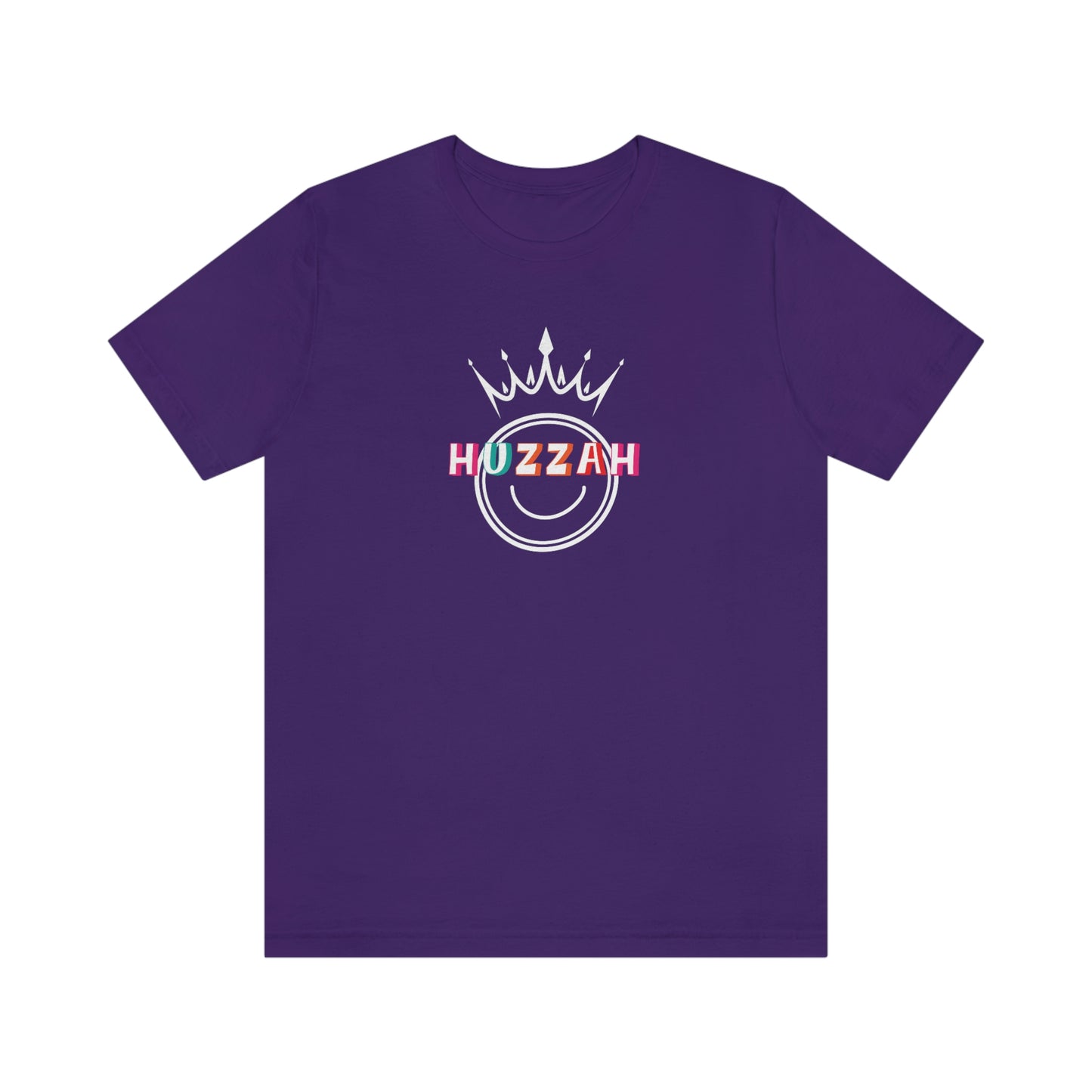 HUZZAH - Smile with a Crown - Colored T - on front