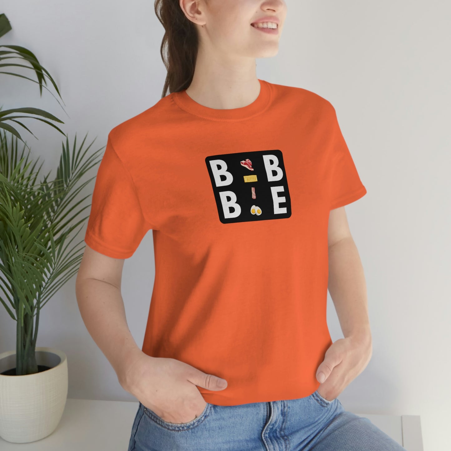 BBBE - with Icons - Colored T - in a black square - on front