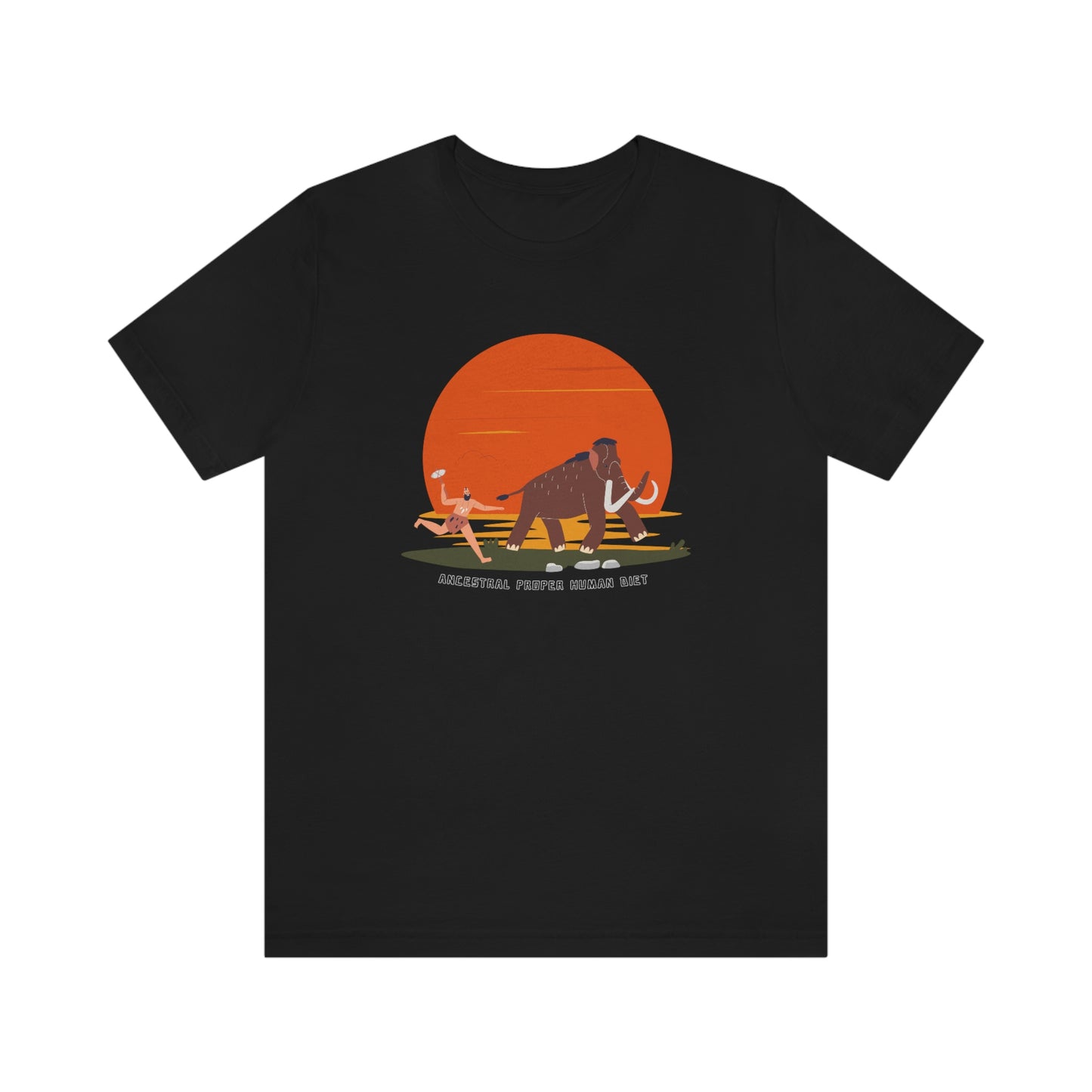 ANCESTRAL PROPER HUMAN DIET - Dark T - on front