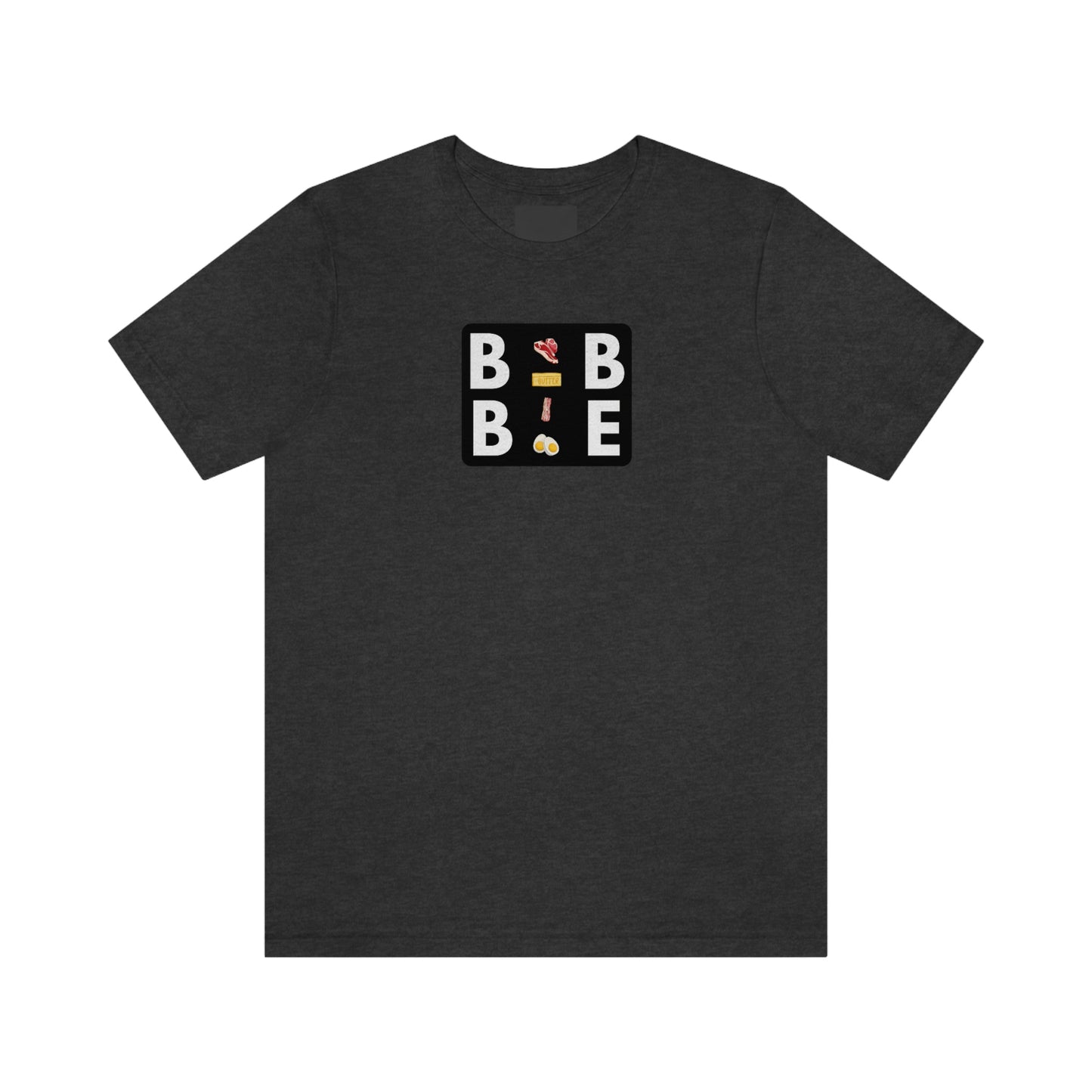 BBBE - with Icons - Colored T - in a black square - on front
