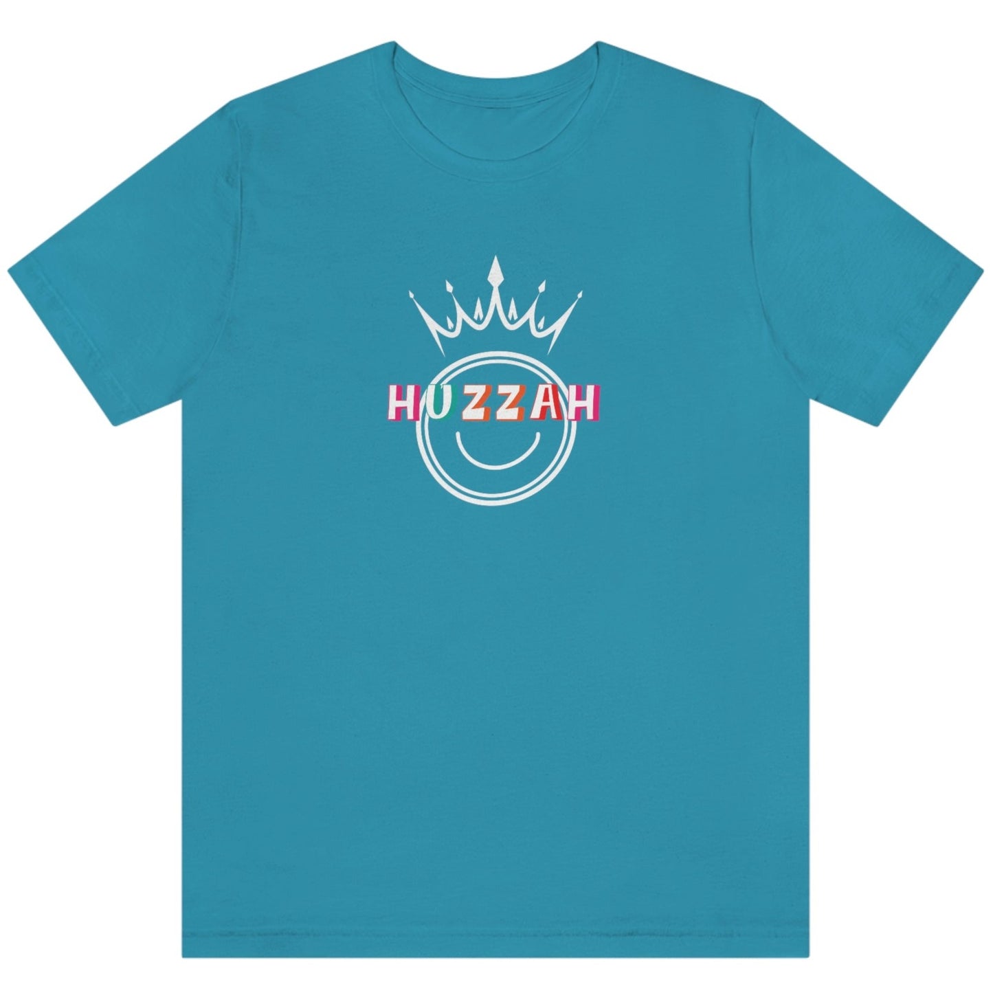 HUZZAH - Smile with a Crown - Colored T - on front