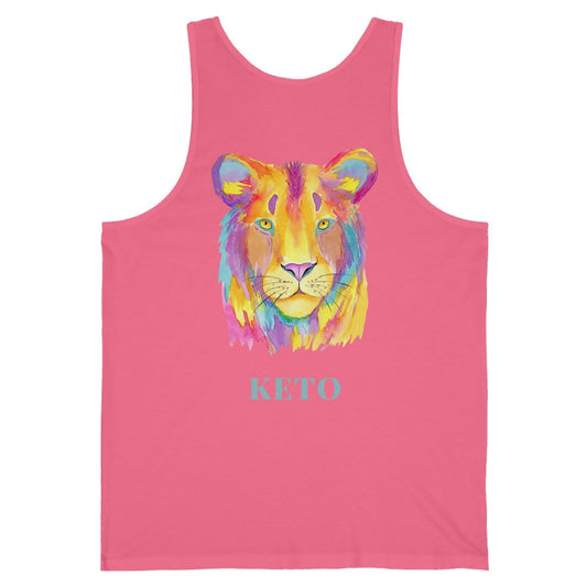 Keto Colorful Lioness - Tank Top - on back