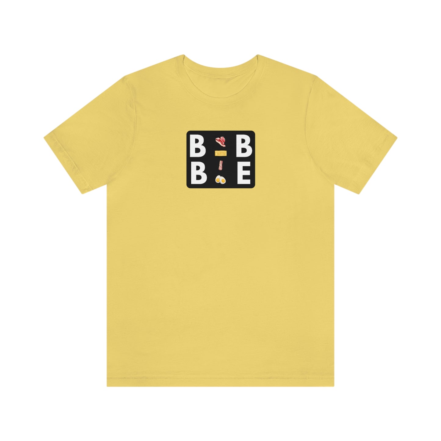 BBBE - with Icons - Colored T - in a black square - on front