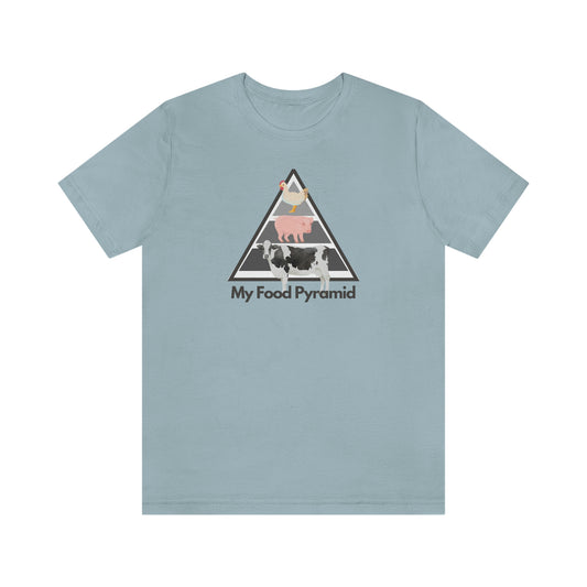 My Food Pyramid - Animal Pyramid - Colored T - on front