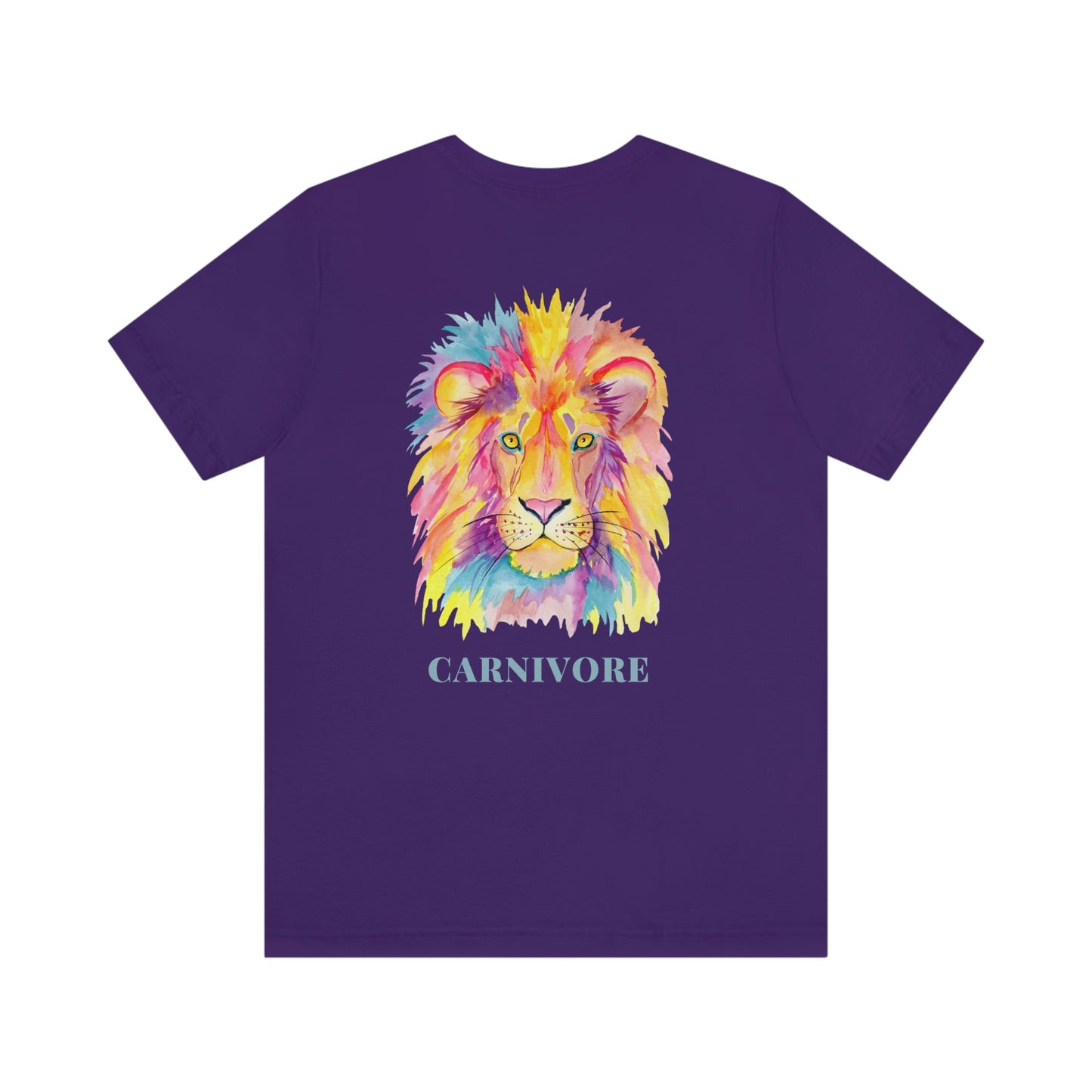 CARNIVORE - Colorful Lion - Colored T - on front and back