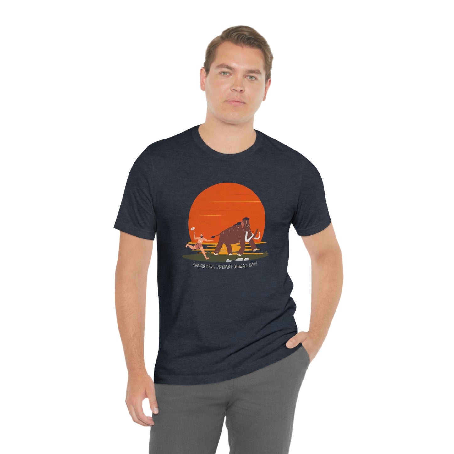 ANCESTRAL PROPER HUMAN DIET - Dark T - on front