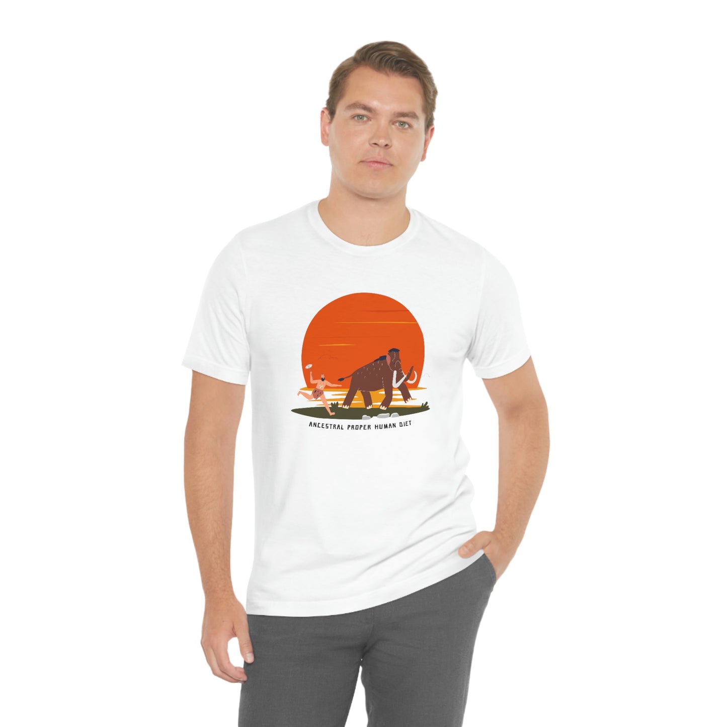 ANCESTRAL PROPER HUMAN DIET - Dark T - on front