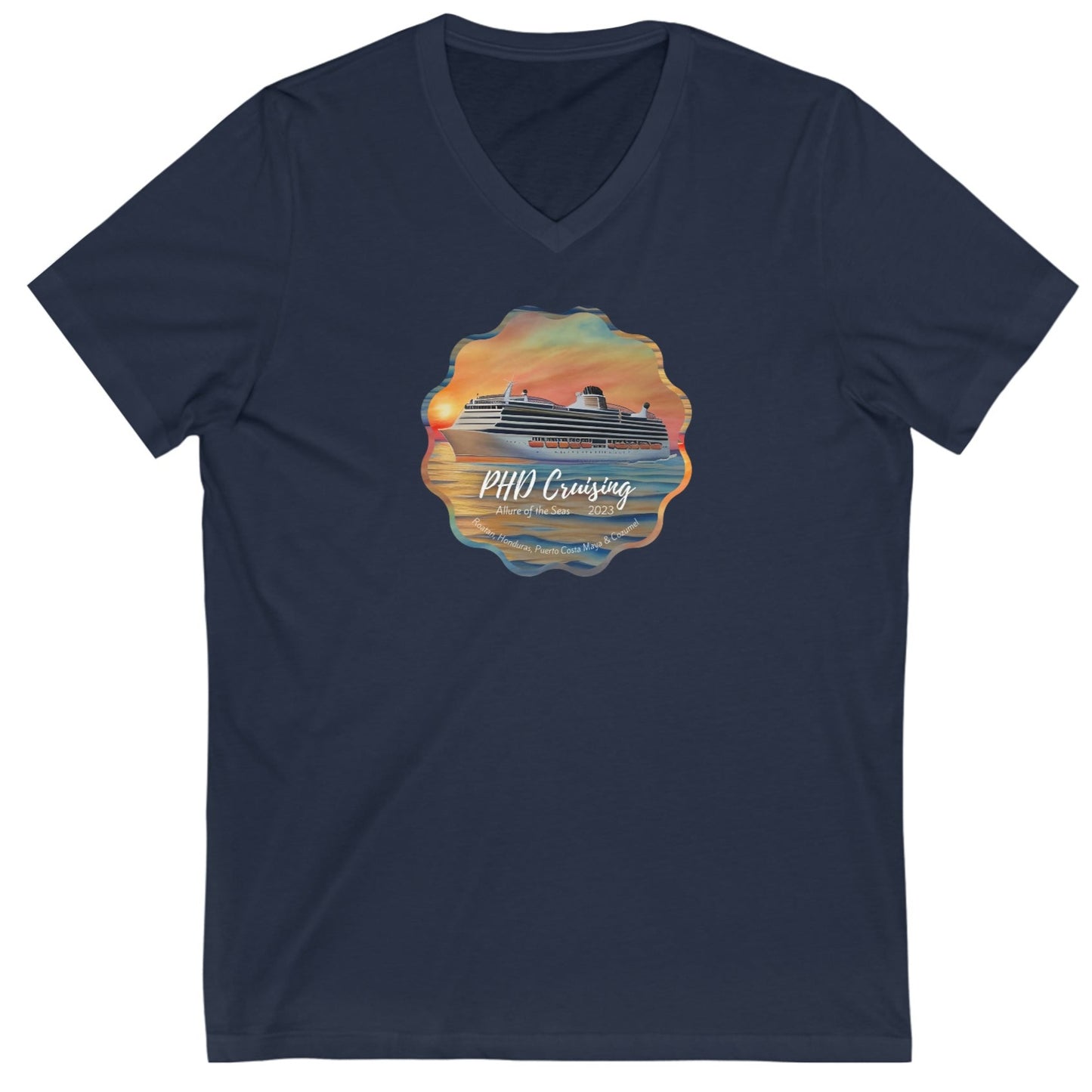 PHD Cruising - Unisex V Neck - on front