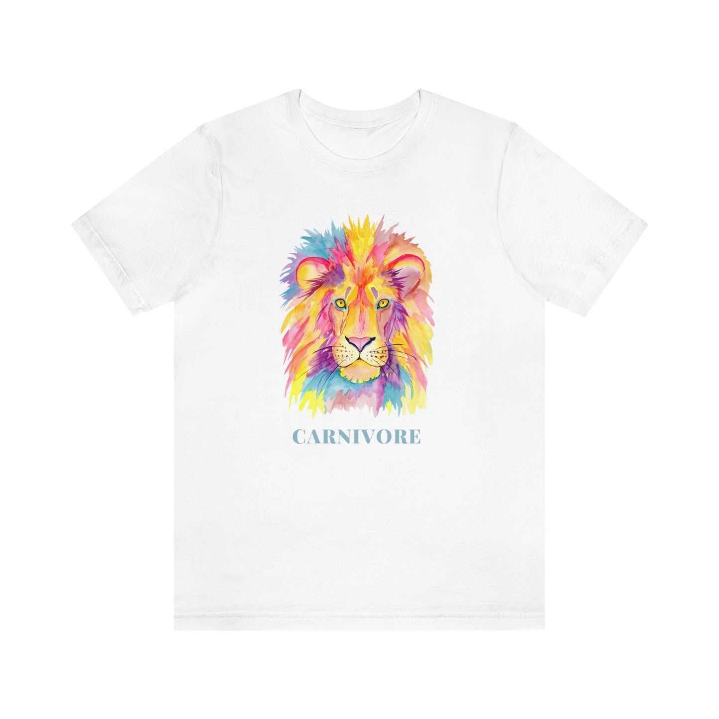 CARNIVORE - Colorful Lion - Colored T - on front and back