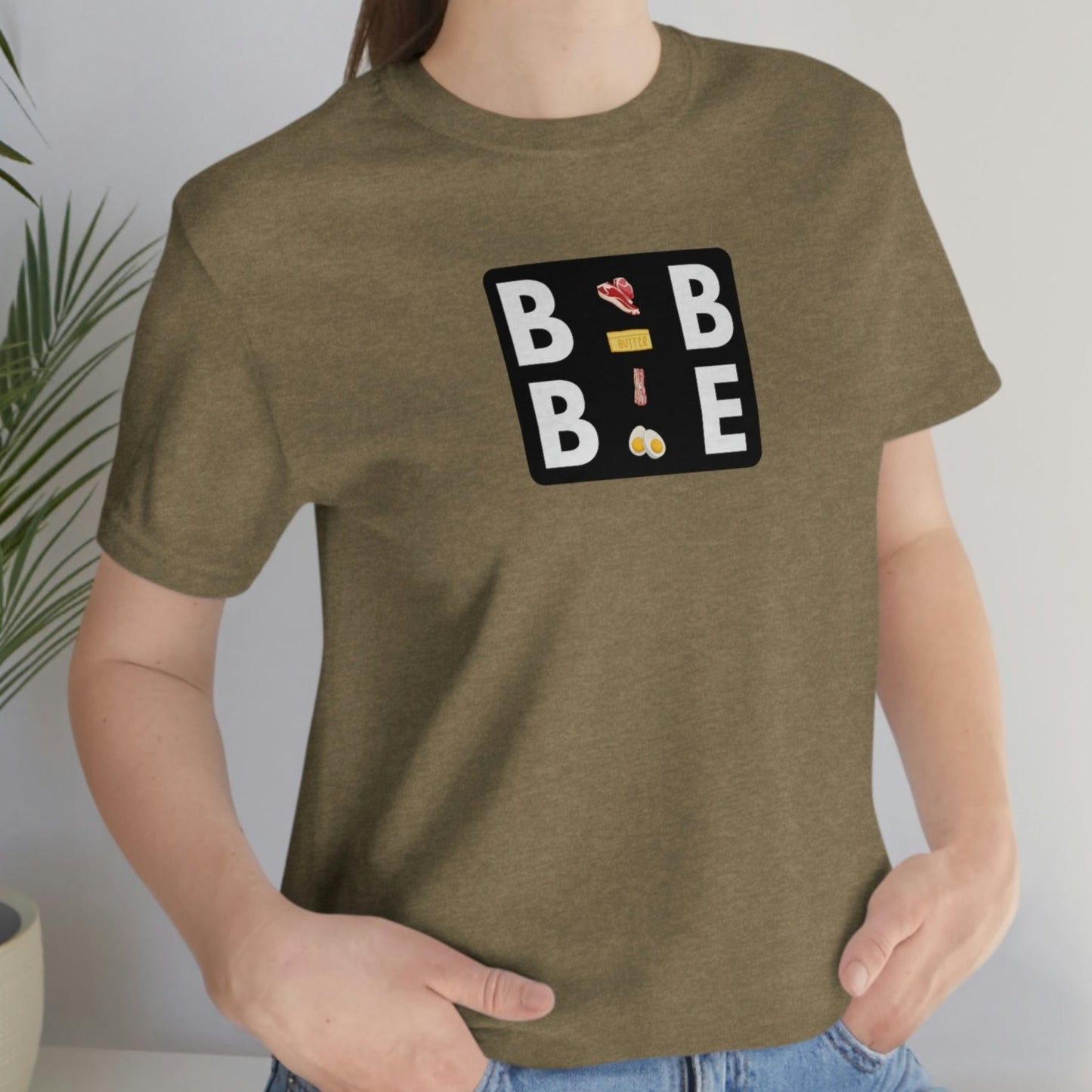BBBE - with Icons - Colored T - in a black square - on front