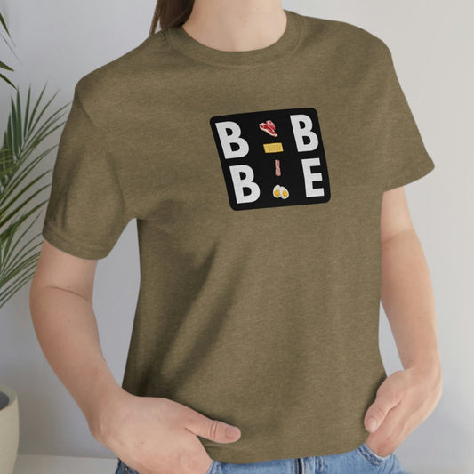 BBBE - with Icons - Colored T - in a black square - on front