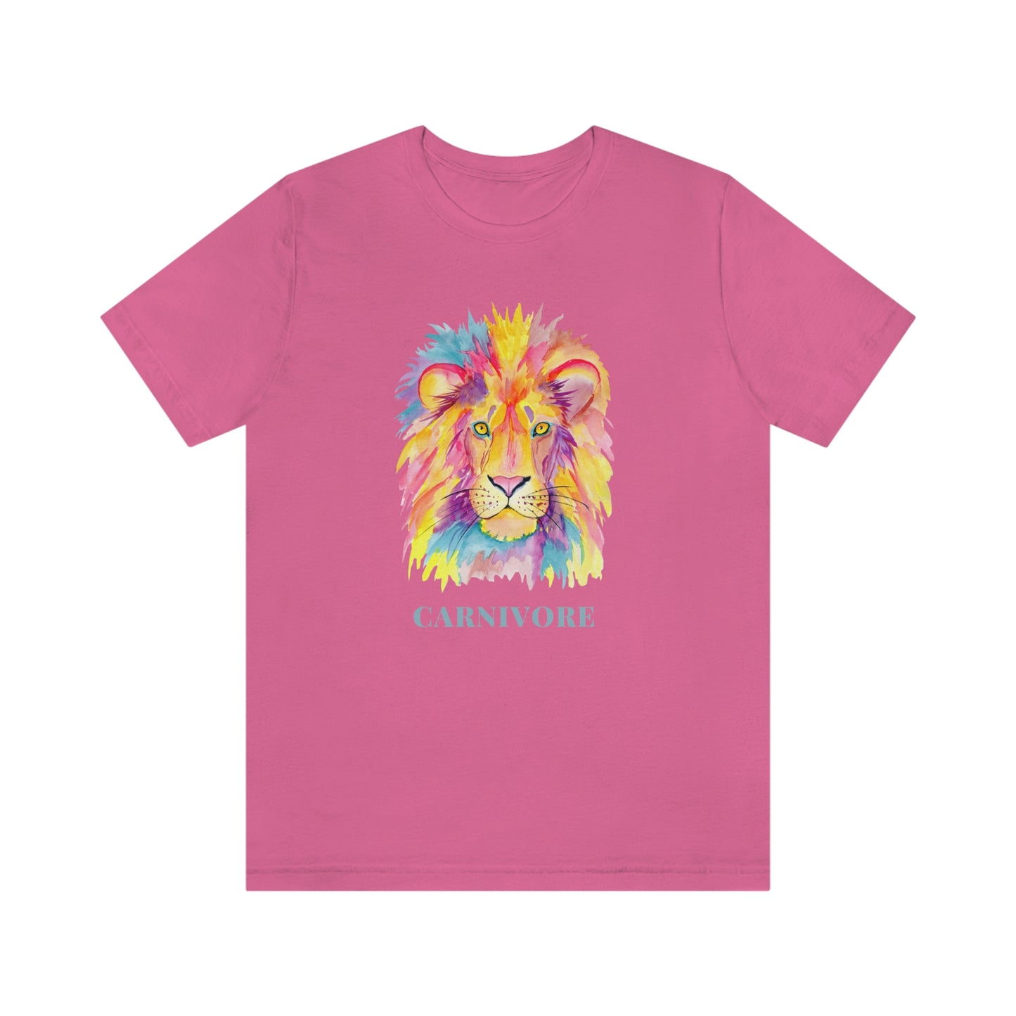CARNIVORE - Colorful Lion - Colored T - on front and back