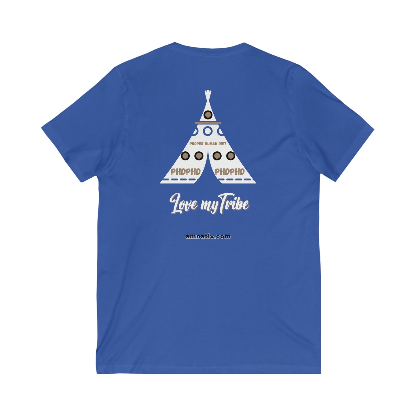 It's a tribe - Love my Tribe - V Neck - Dark T - on front and back