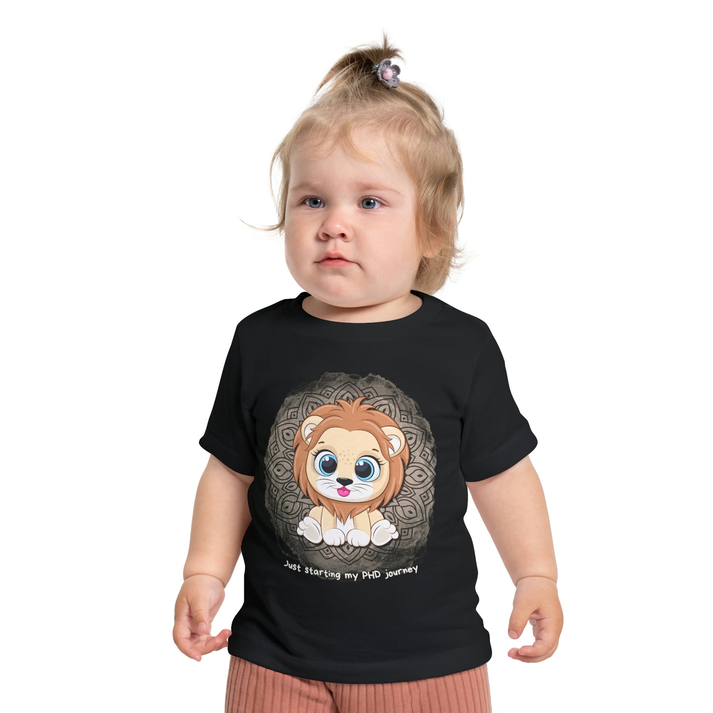 Baby T - Just starting my PHD journey - Colored T - on front