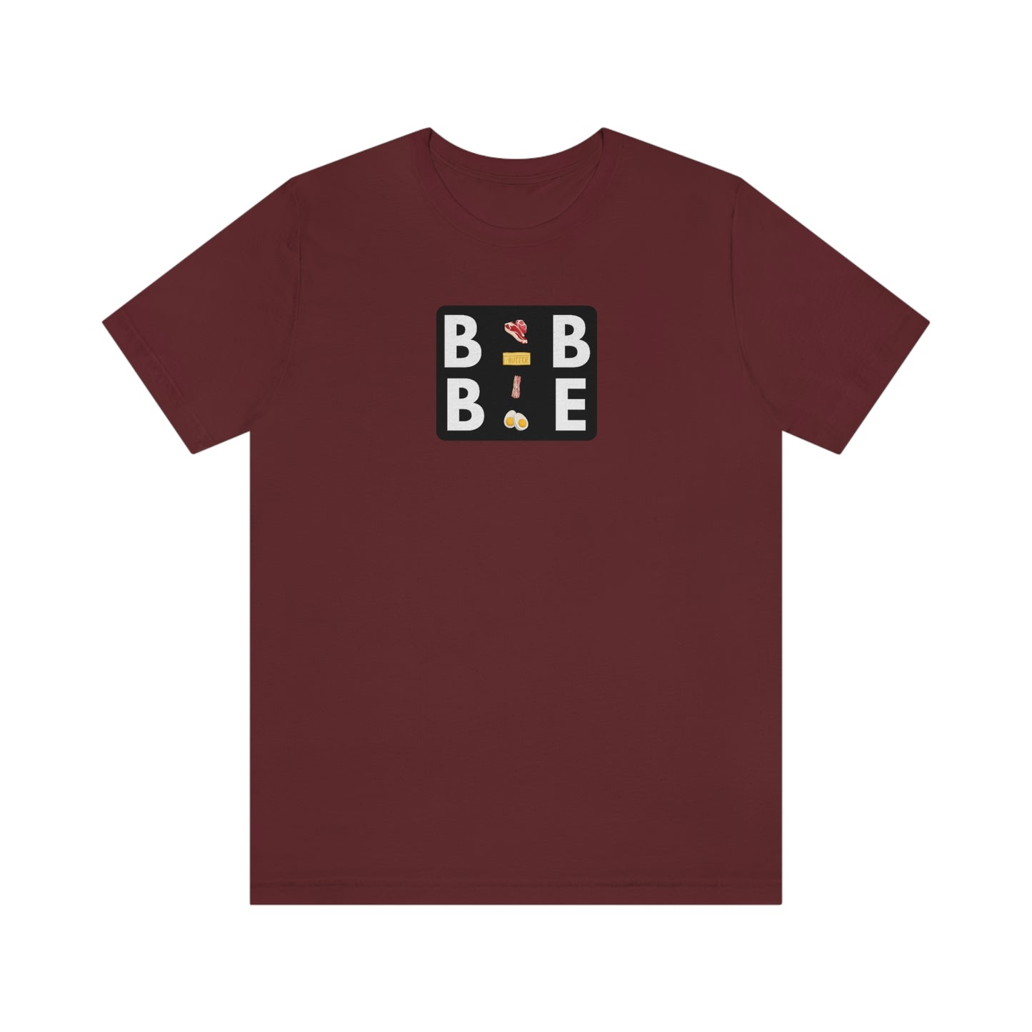 BBBE - with Icons - Colored T - in a black square - on front