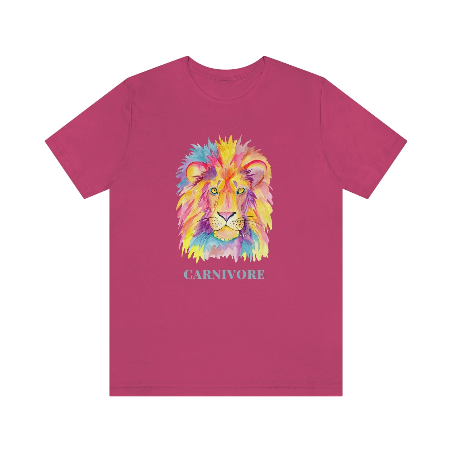 CARNIVORE - Colorful Lion - Colored T - on front and back