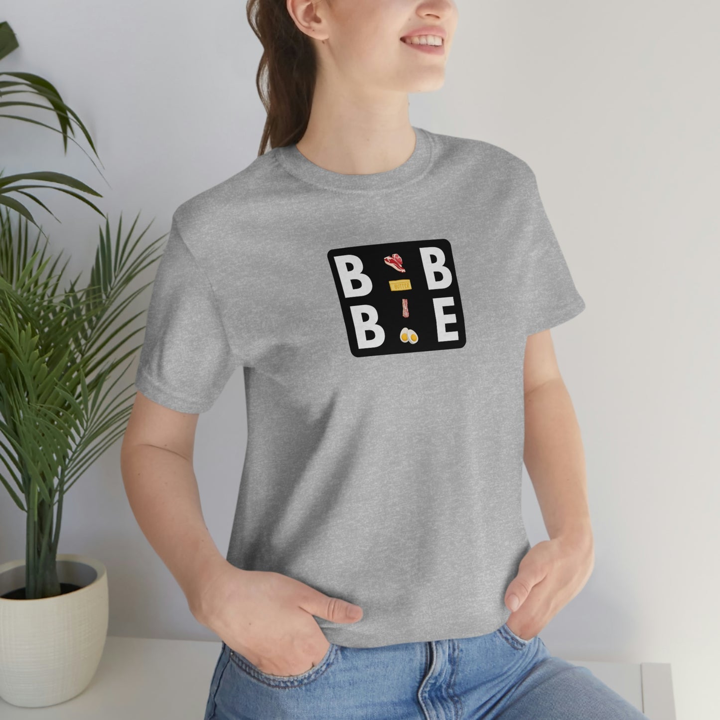 BBBE - with Icons - Colored T - in a black square - on front