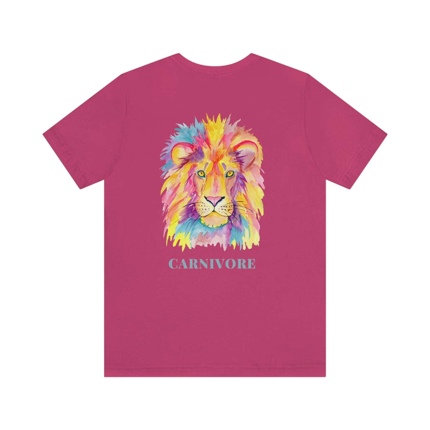 CARNIVORE - Colorful Lion - Colored T - on front and back