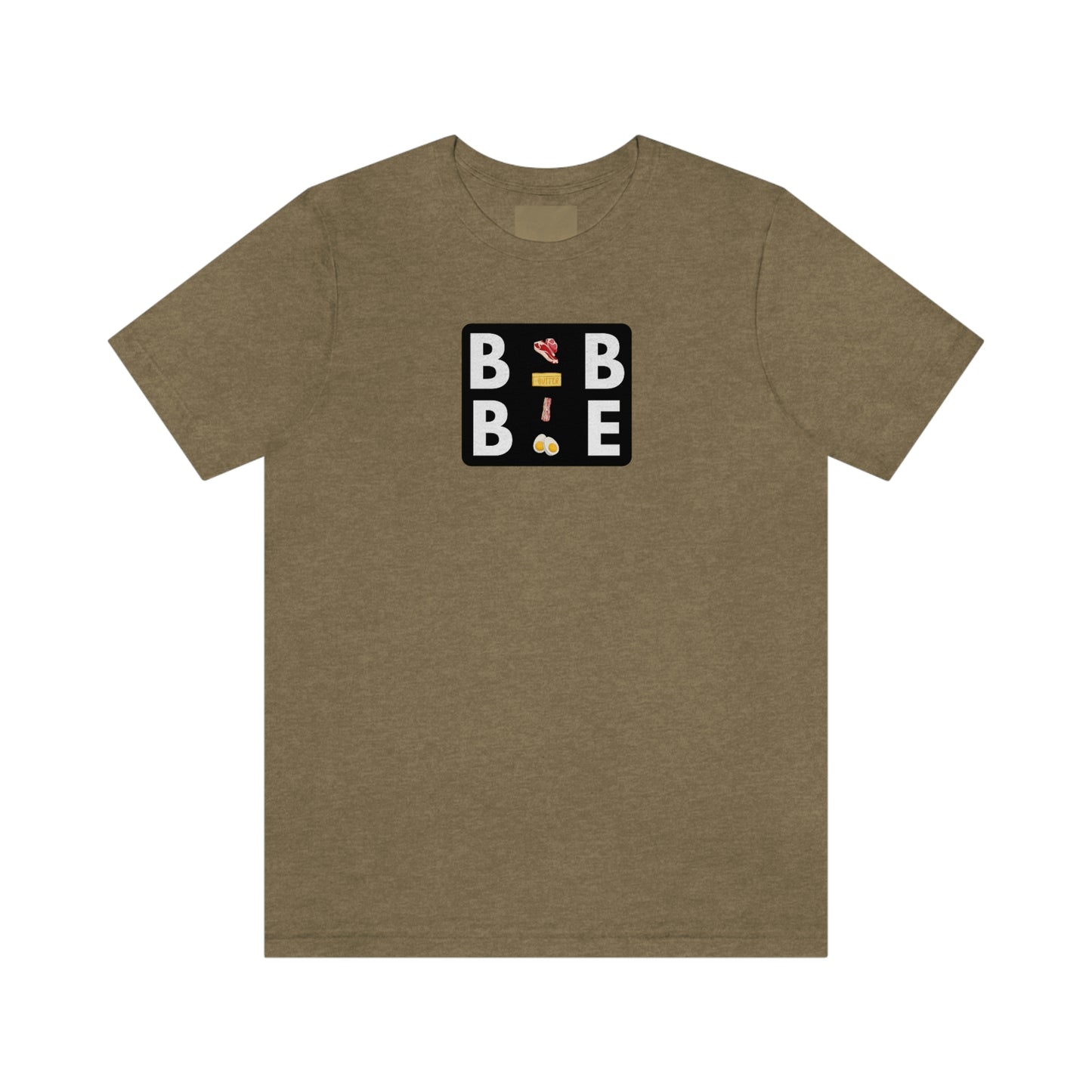 BBBE - with Icons - Colored T - in a black square - on front