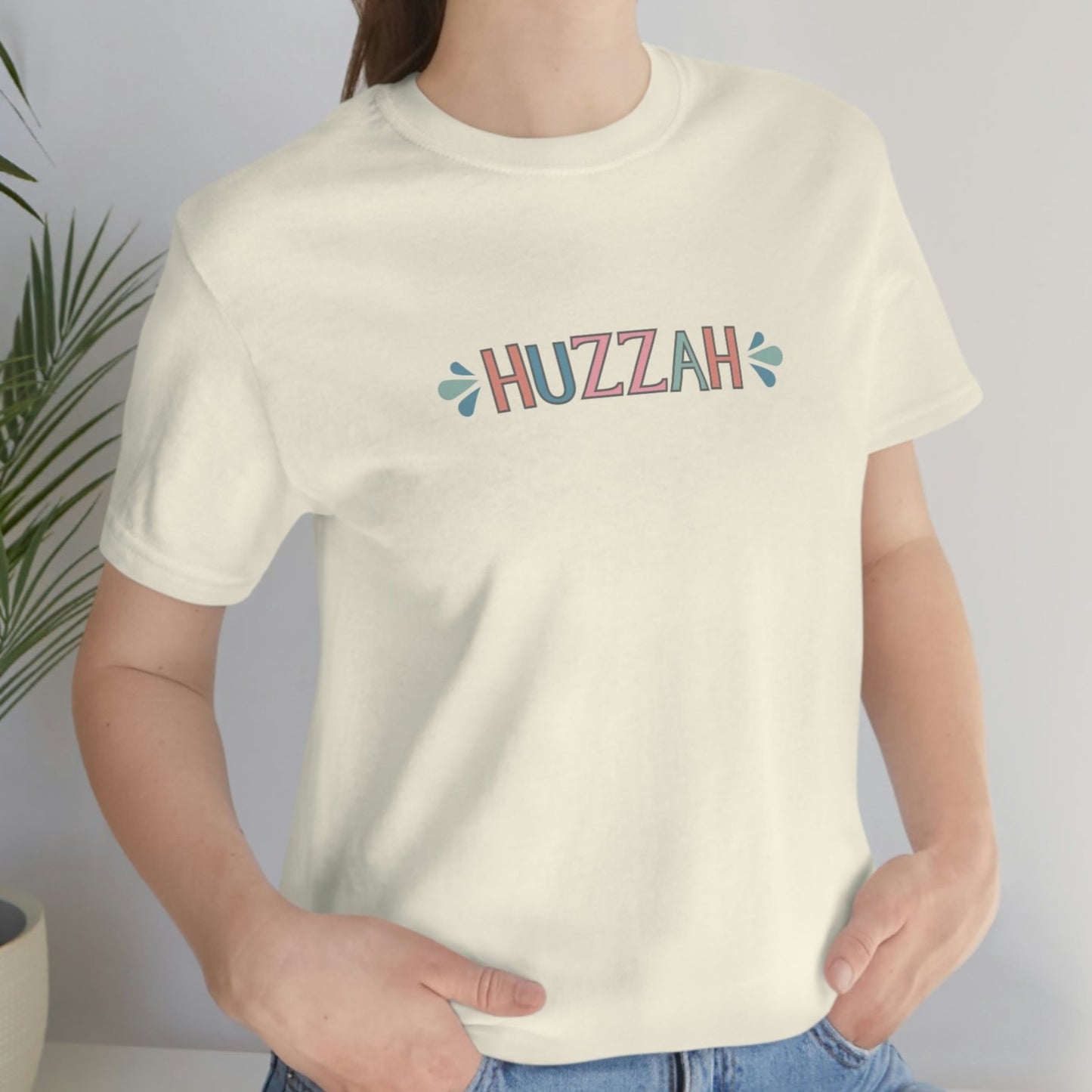 HUZZAH - Colored T - on front