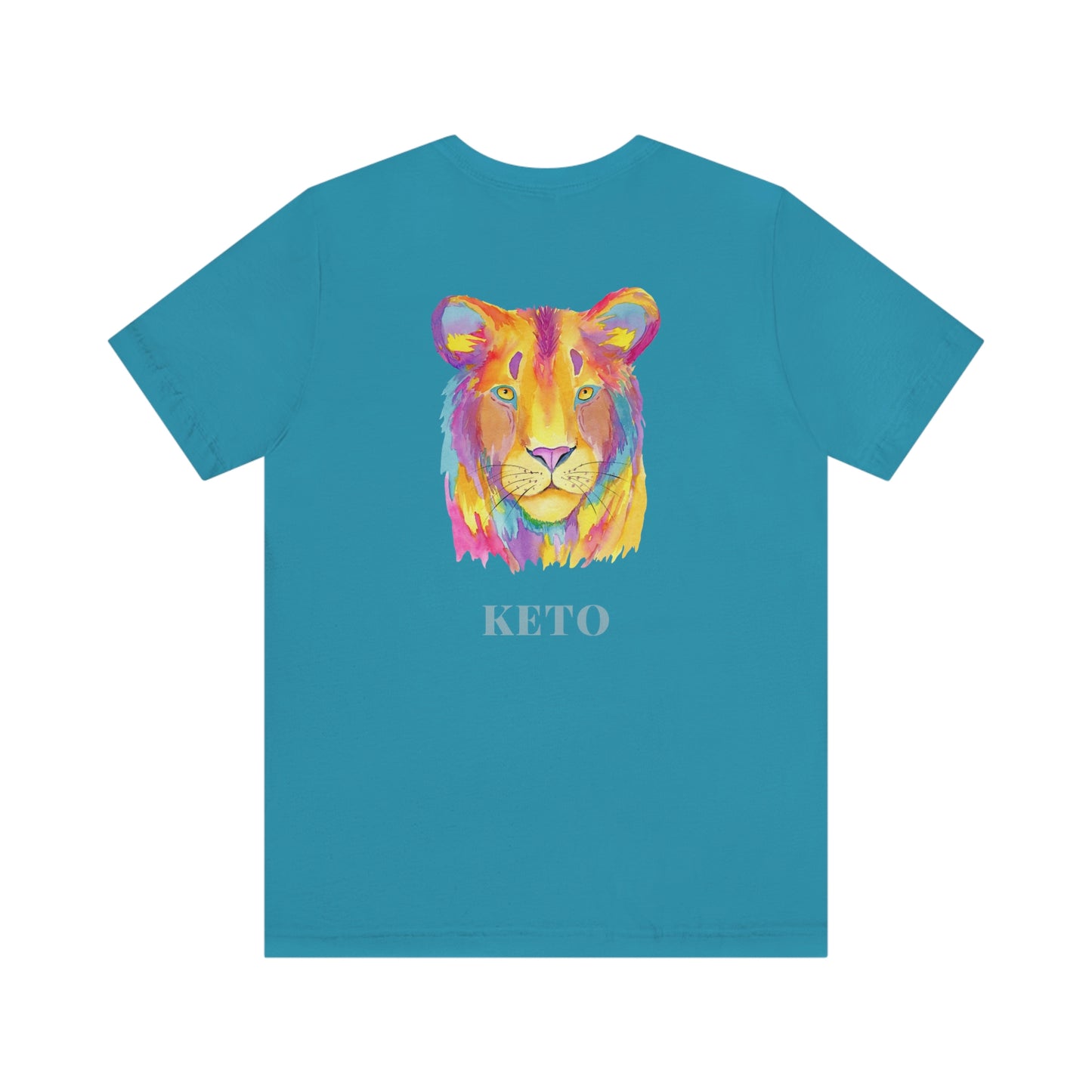 Keto - Colorful Lioness - Colored T - on front and back