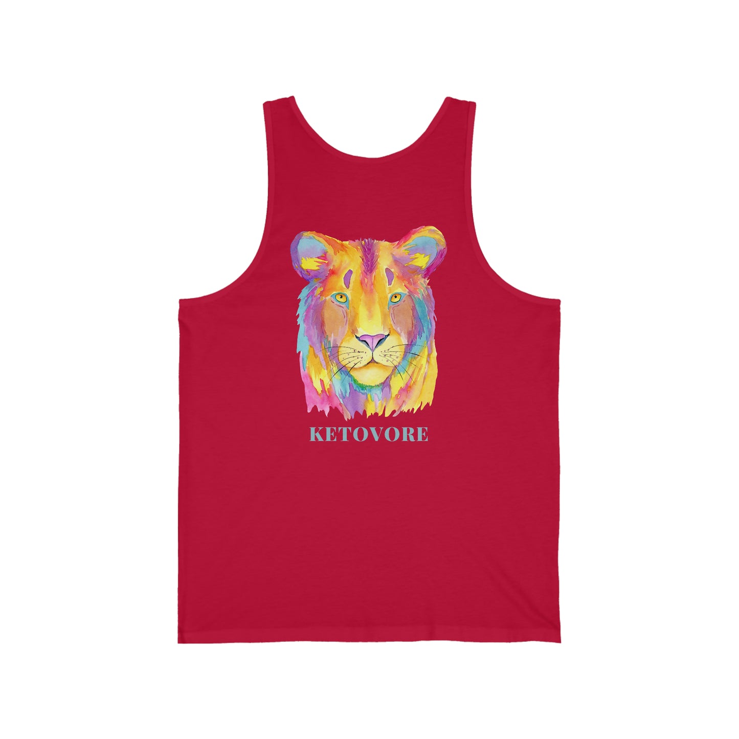 Ketovore Colorful Lioness - Tank Top - on back