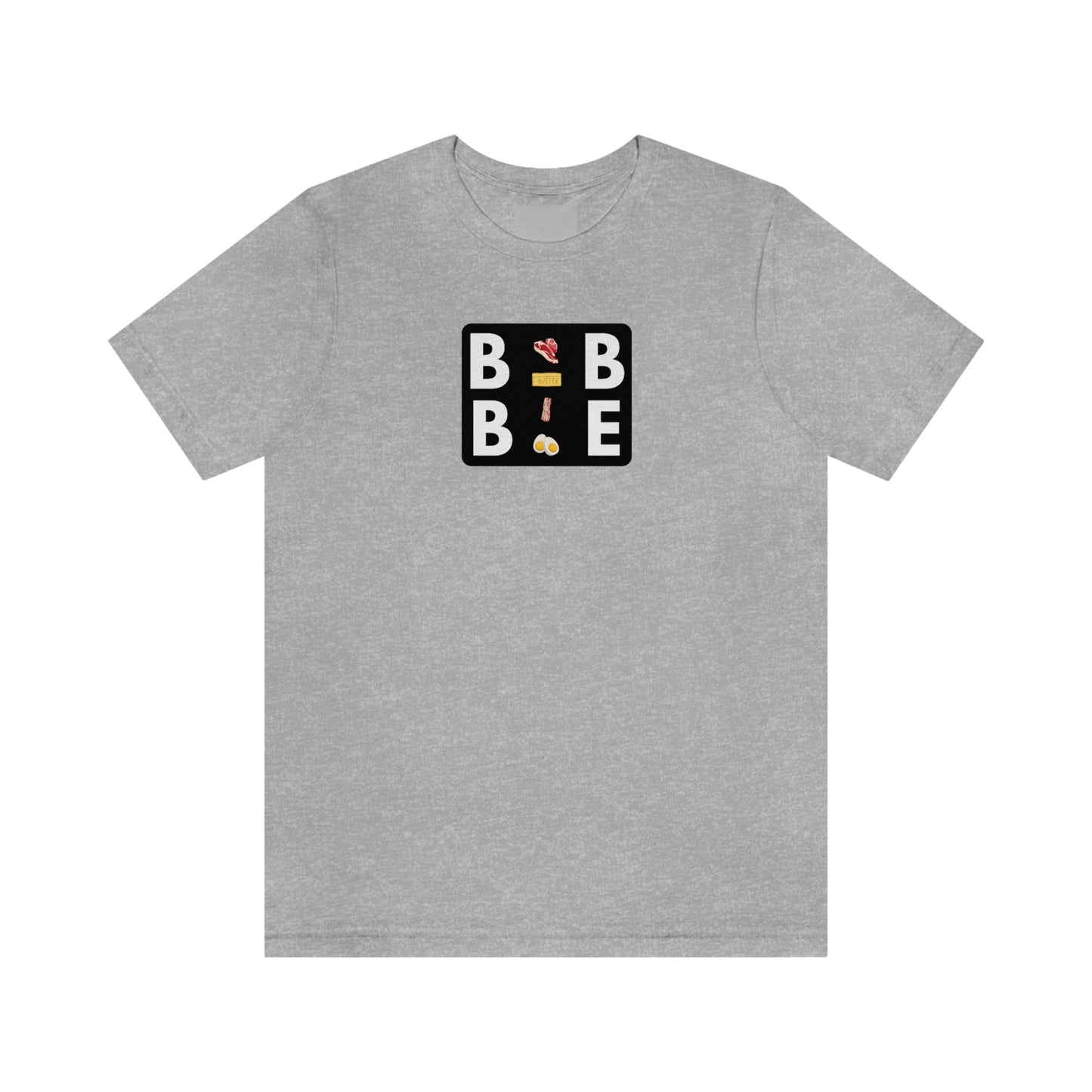 BBBE - with Icons - Colored T - in a black square - on front