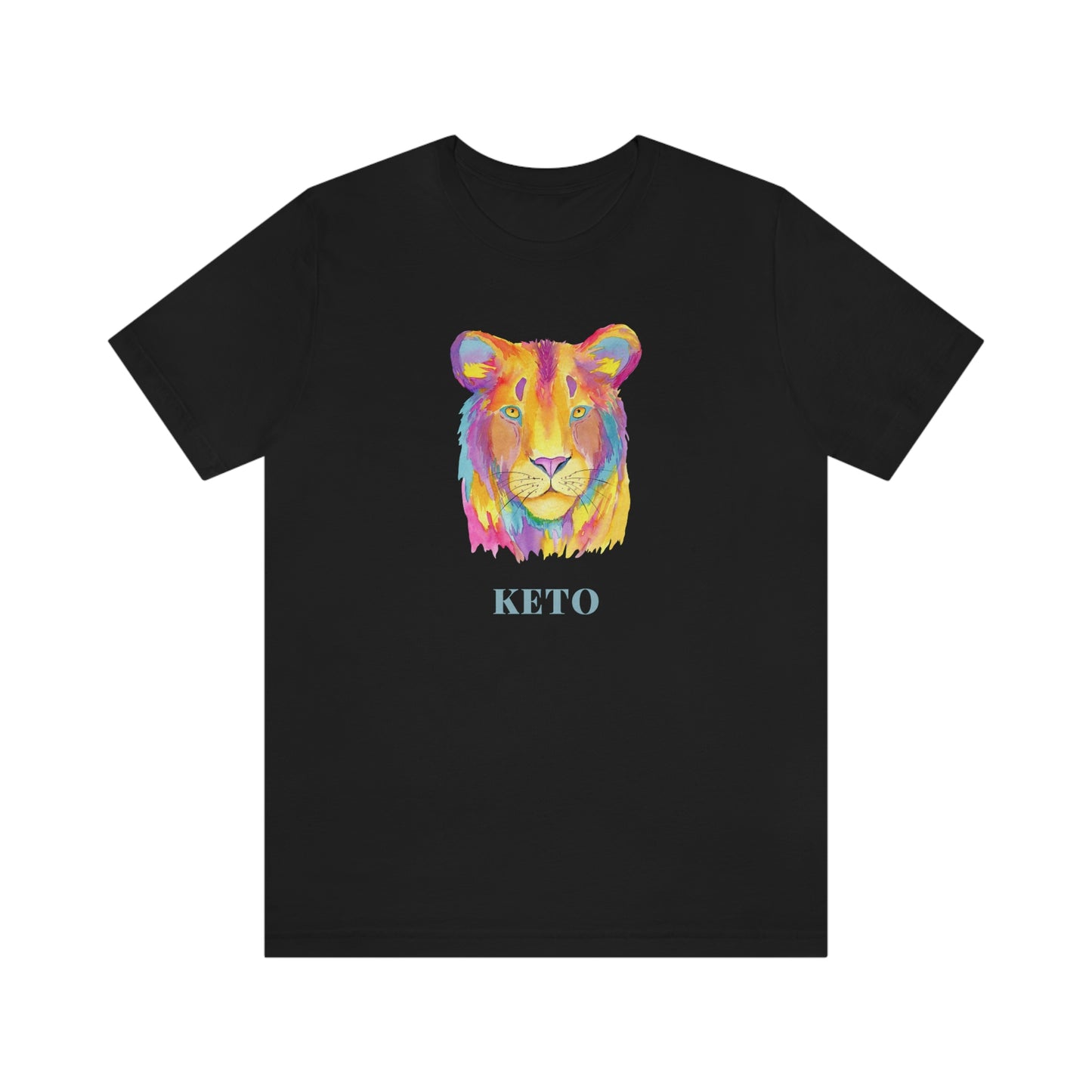 Keto - Colorful Lioness - Colored T - on front and back