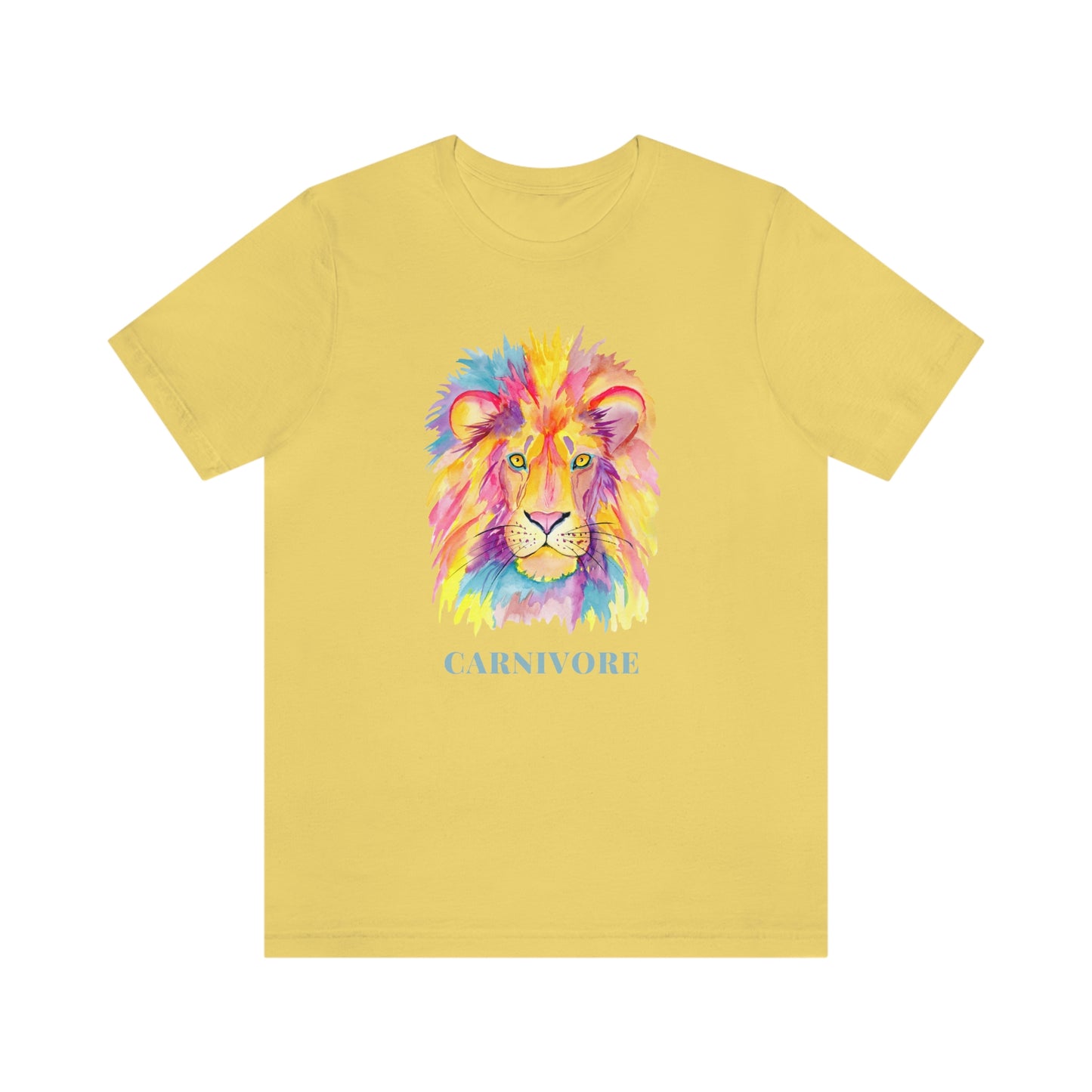 CARNIVORE - Colorful Lion - Colored T - on front and back
