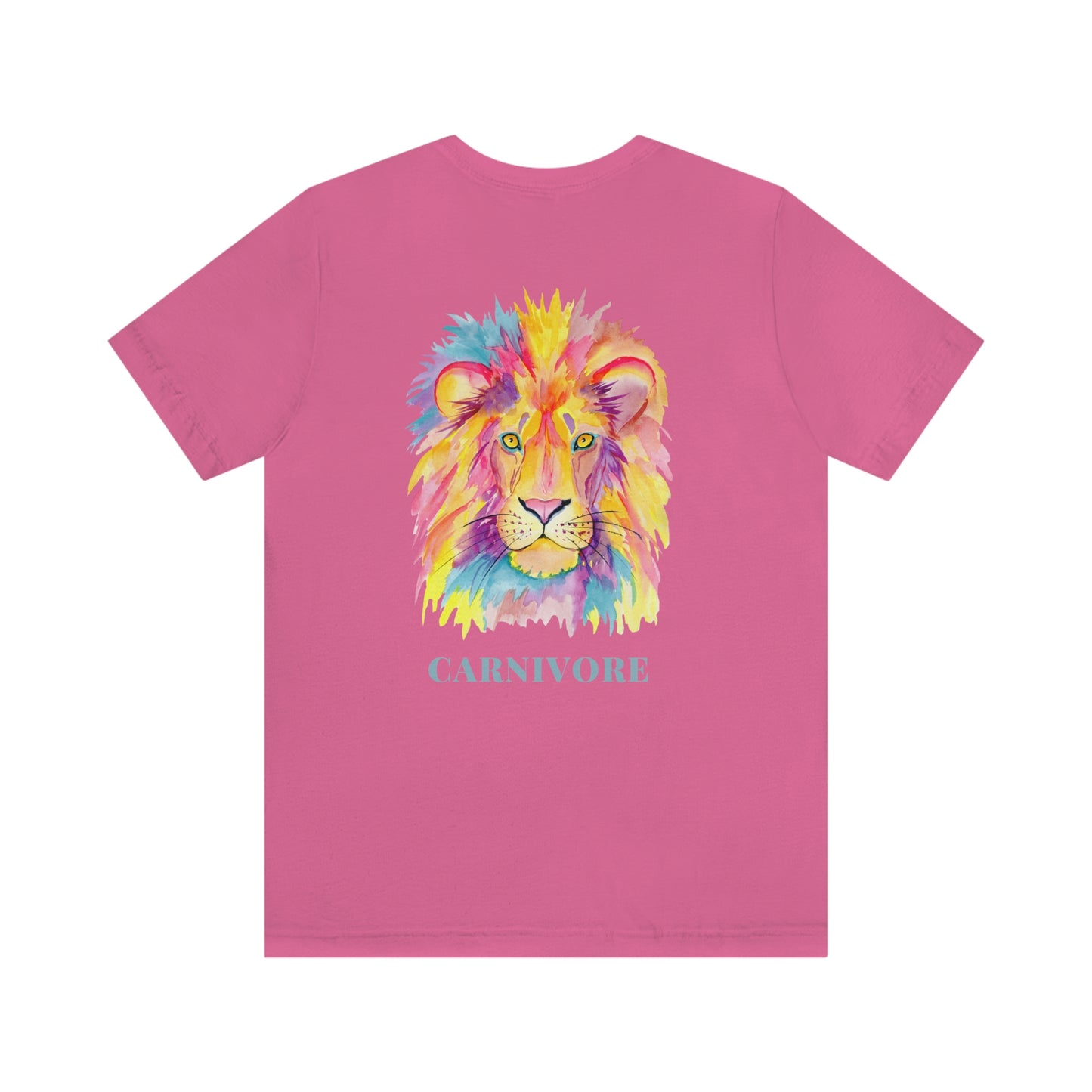 CARNIVORE - Colorful Lion - Colored T - on front and back