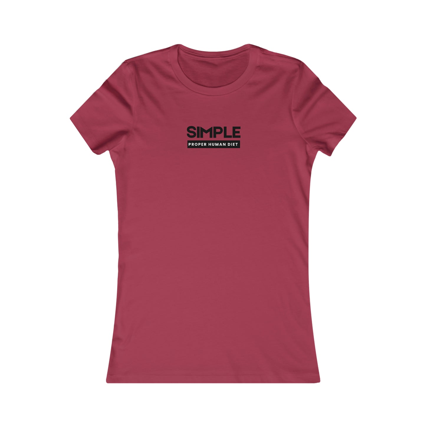SIMPLE Proper Human Diet - Light Colored T - Women's Slim Fit * Runs Small - on front