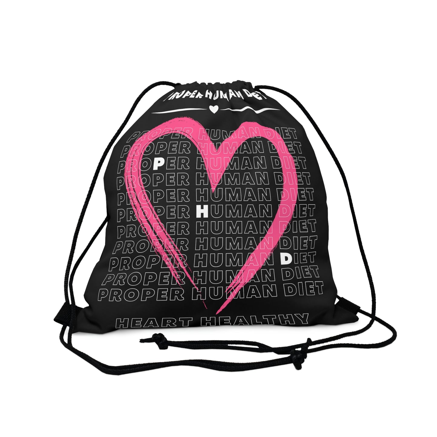 Outdoor Drawstring Bag - Proper Human Diet - Heart Healthy