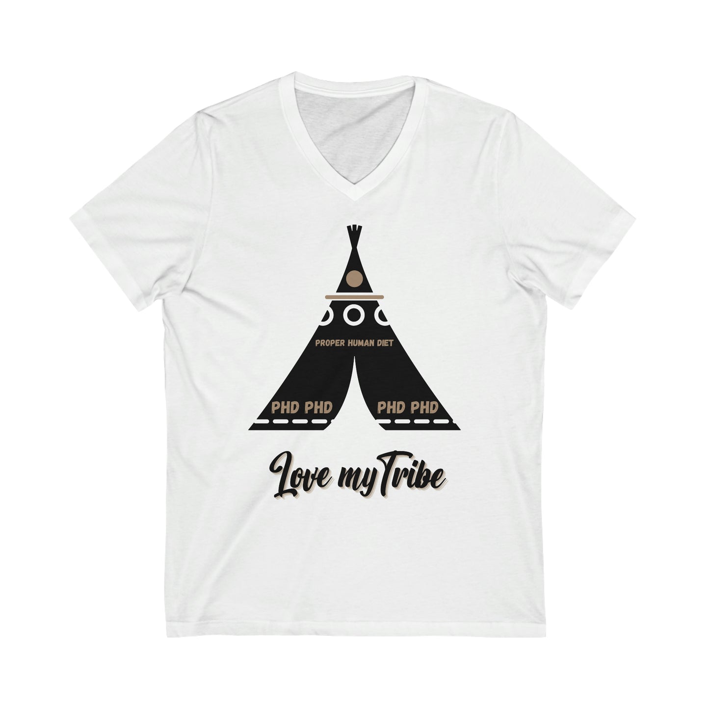 Love My Tribe - Teepee - V Neck - on front