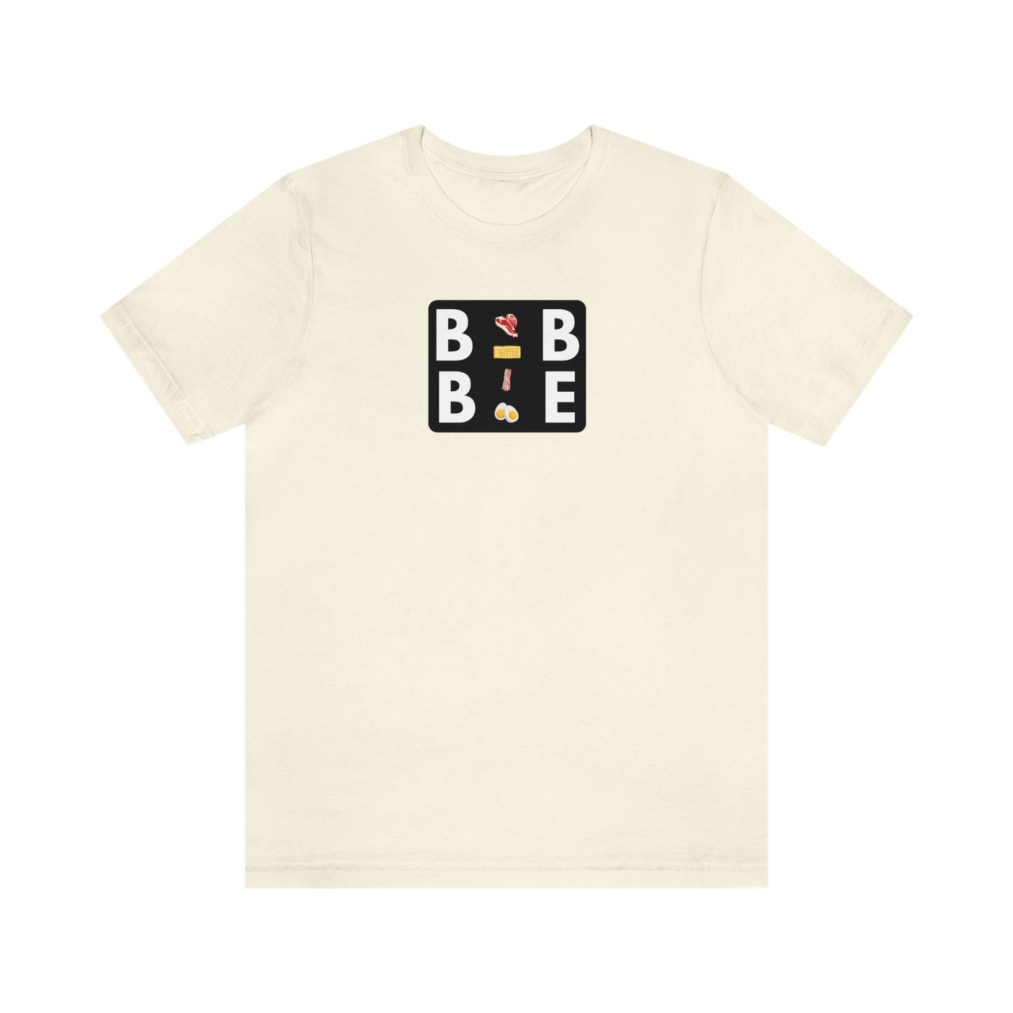 BBBE - with Icons - Colored T - in a black square - on front